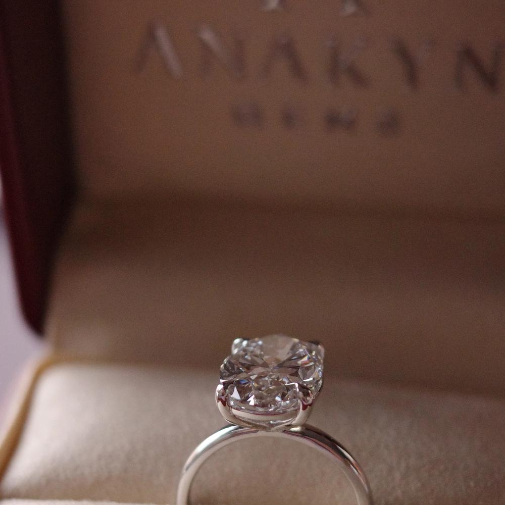 แหวนเพชรผู้หญิง Oval Lab Grown 3.00ct