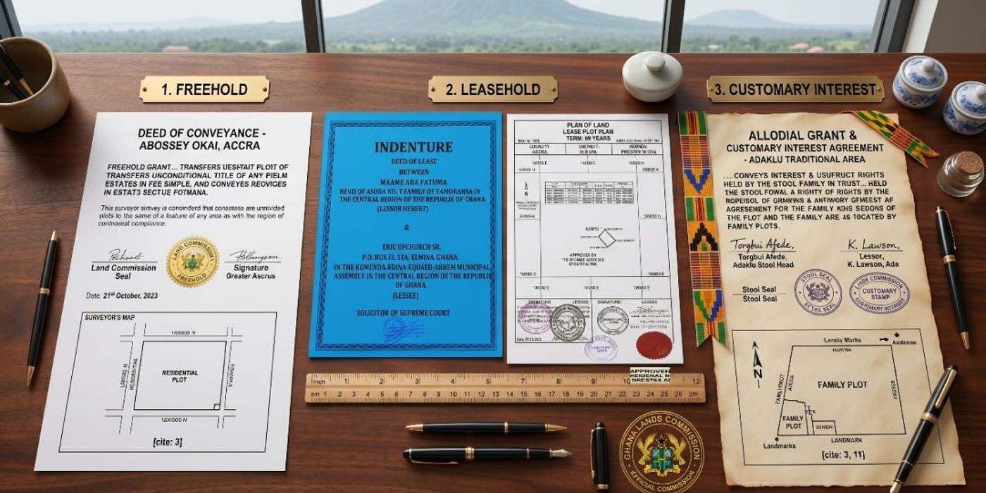 Leasehold vs Freehold vs Customary Interest: The Land Ownership System Every Buyer in Ghana Must Understand
