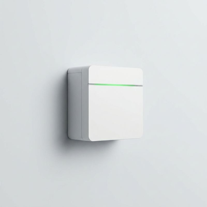 Compact wall-mounted PowerVault Mini battery with green status light