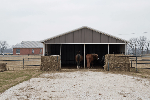 Barn Complex B and its paddock.