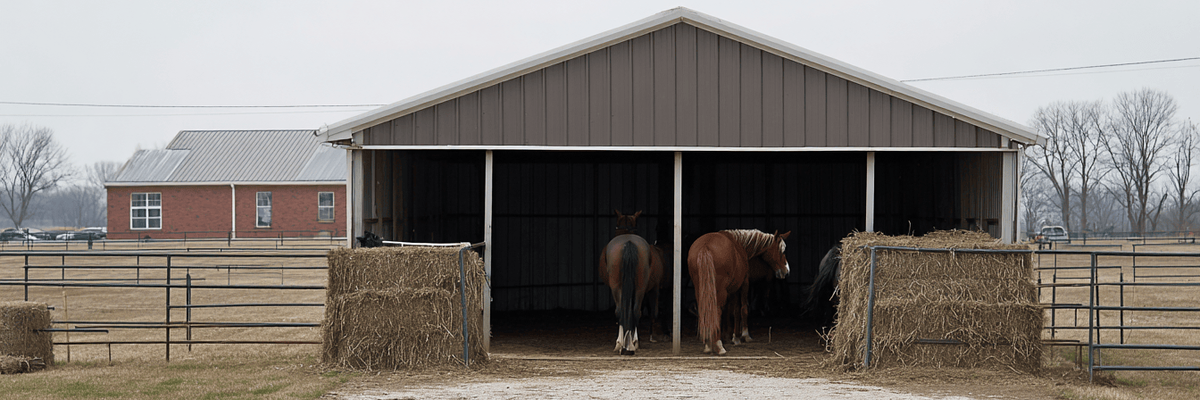 Barn Complex B and its paddock.