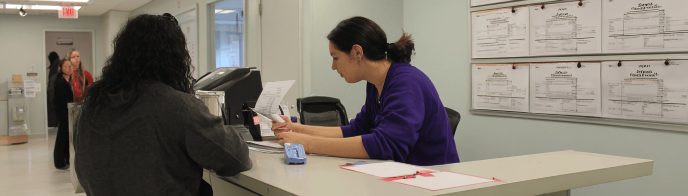 Staff Service Counter.