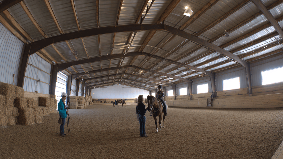 Barn Interior Equine Instruction.