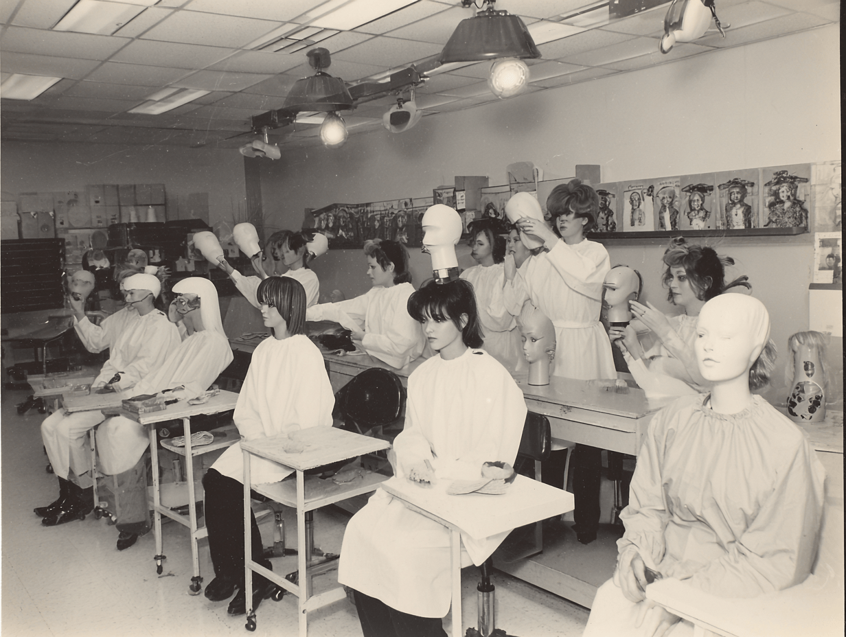Cosmetology Class 1990s.