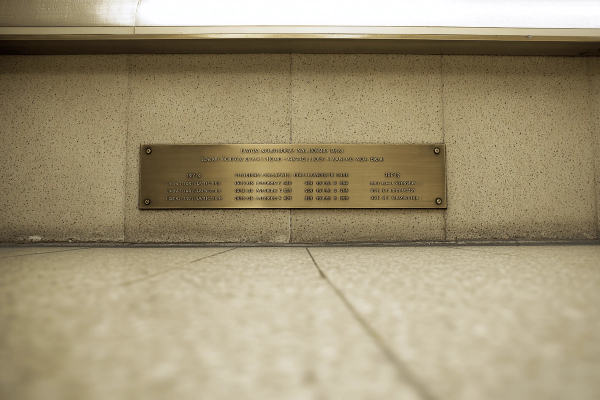 Escalator Fund Plaque.