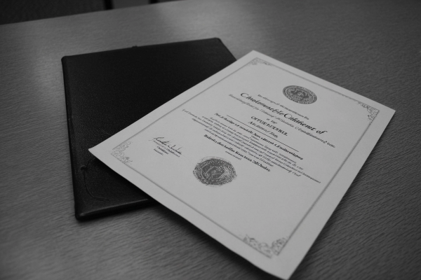 College Seal On A Diploma.