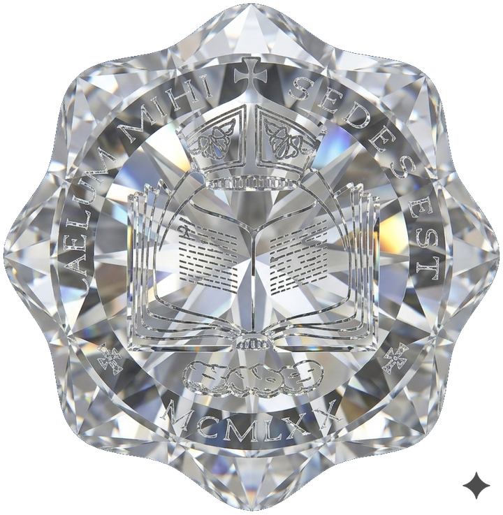 The Saint Stephen's seal struck in cut crystal, the Diamond Partner level