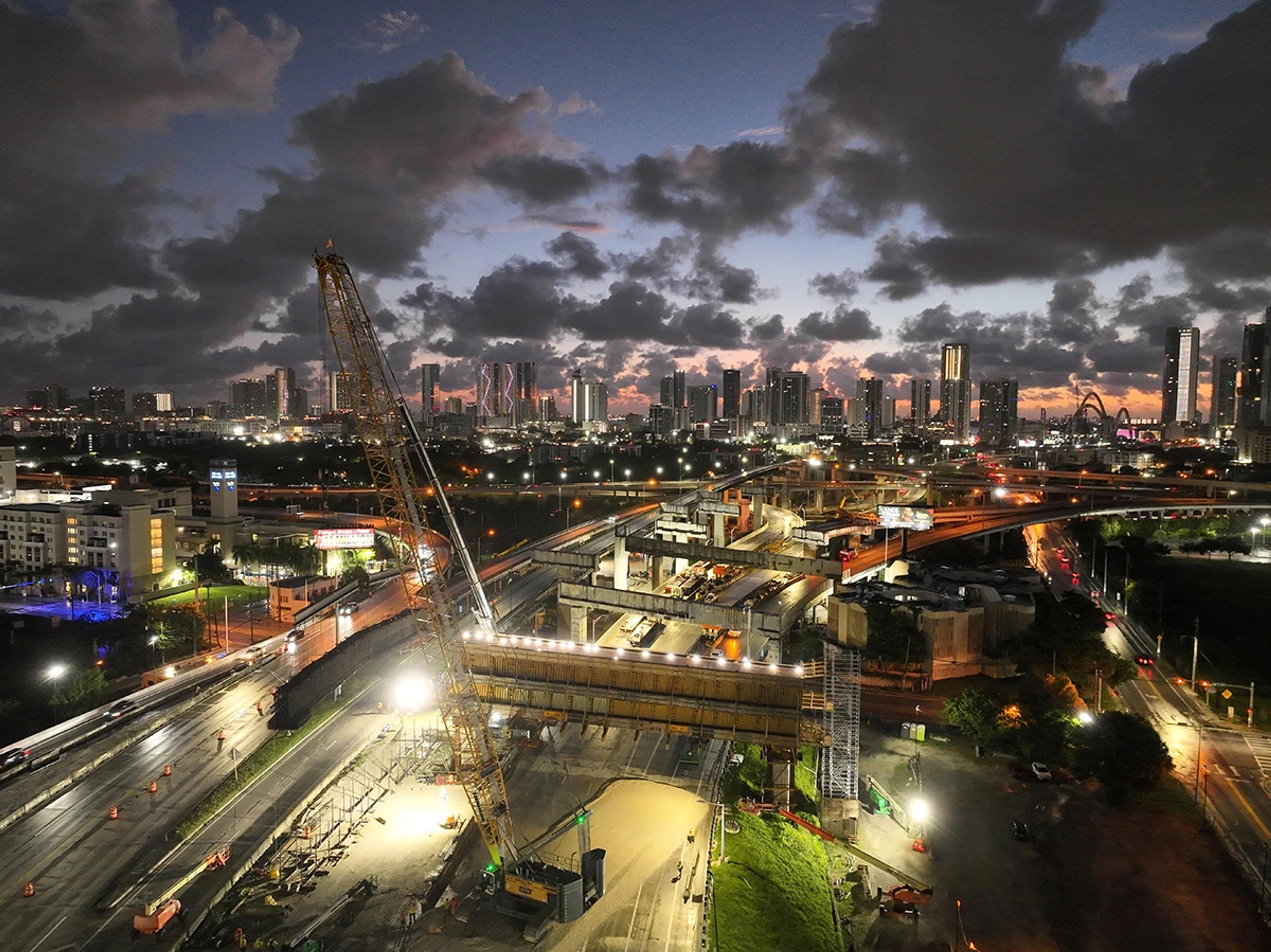 S.R. 836 reaches construction milestone as Miami overnight closures continue