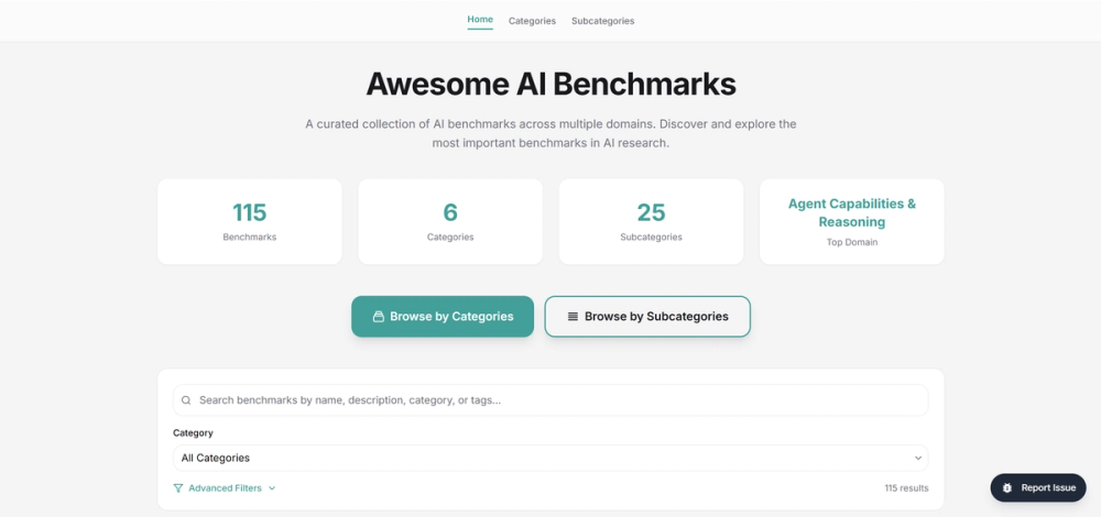 Screenshot of AIBenchmarks Screenshot of AIBenchmarks