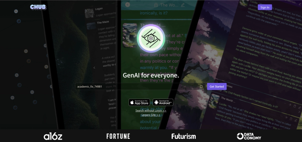 Screenshot of Chub Screenshot of Chub