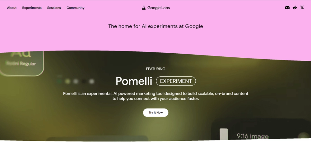 Screenshot of Google Labs Screenshot of Google Labs
