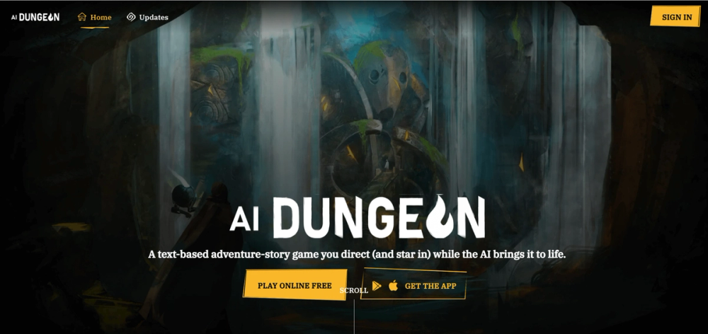 Screenshot of AI Dungeon Screenshot of AI Dungeon
