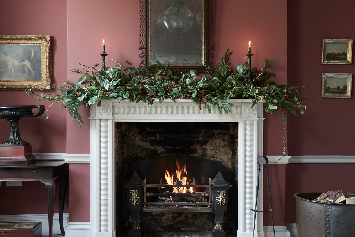 A view of a fireplace