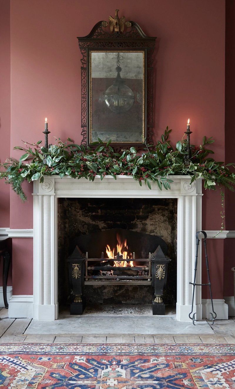 a view of a fireplace