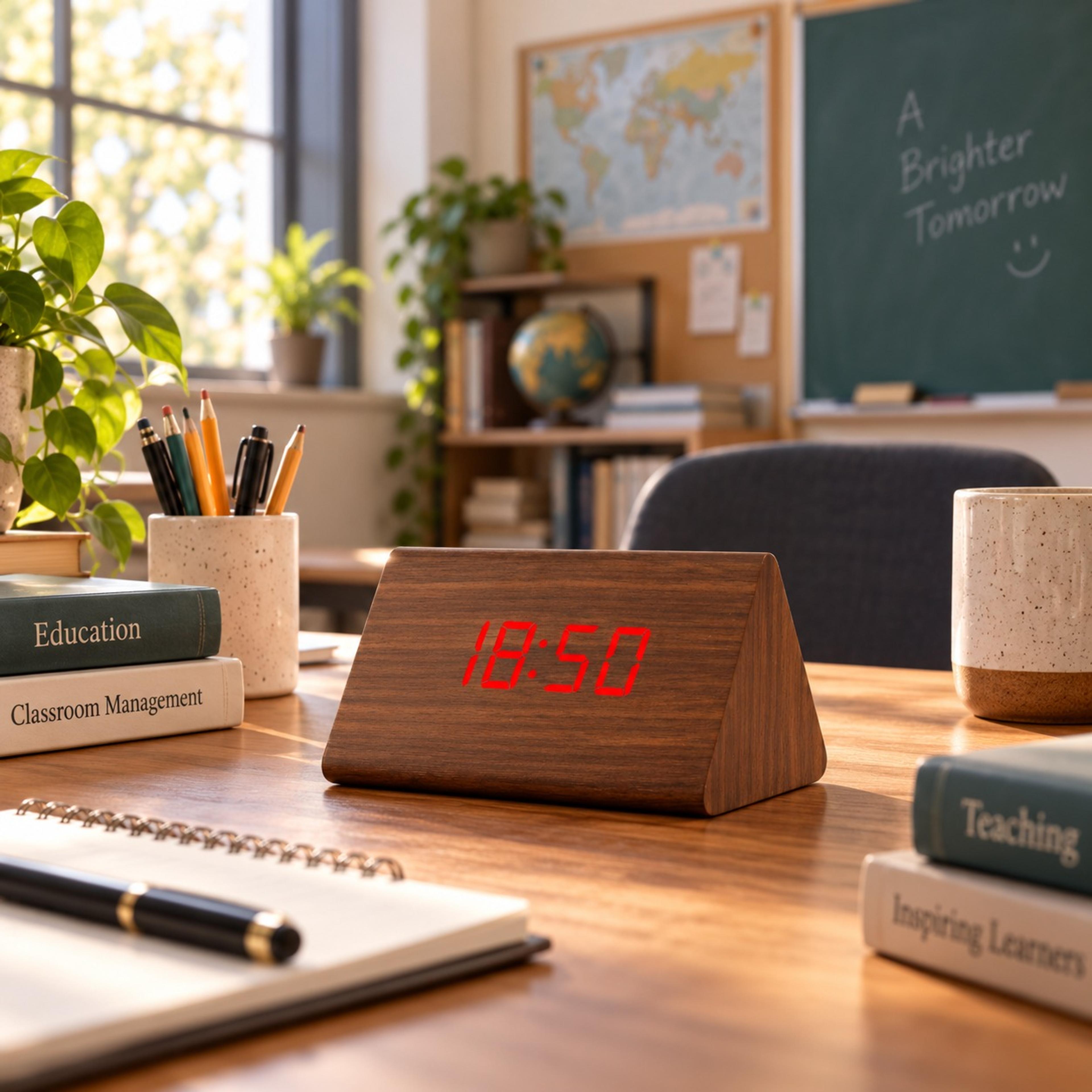 OCT17 Wooden Alarm Clock