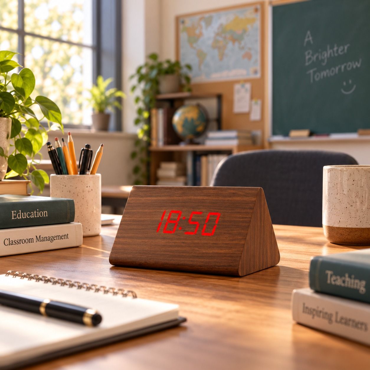 OCT17 Wooden Alarm Clock
