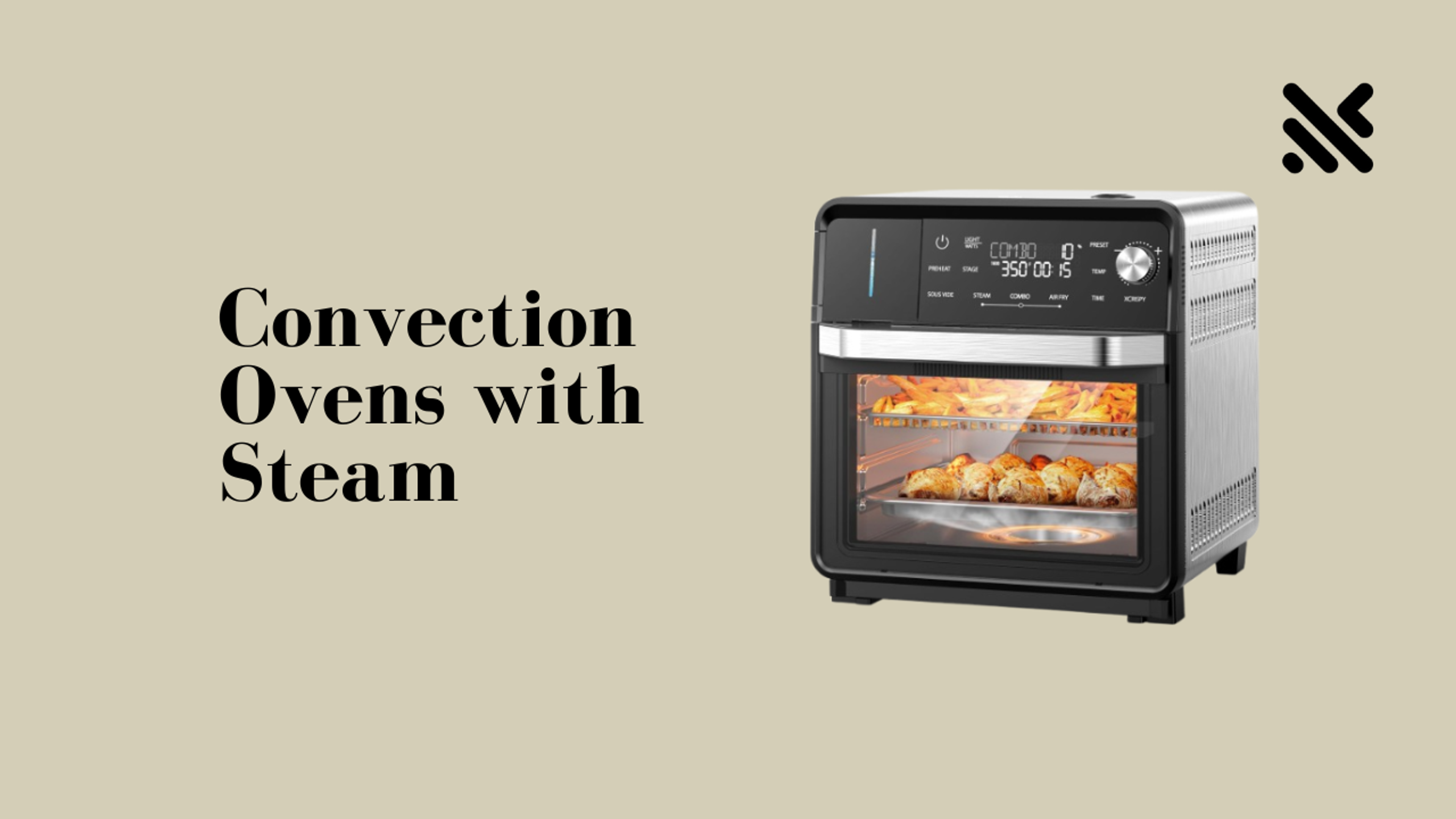Convection oven with steam