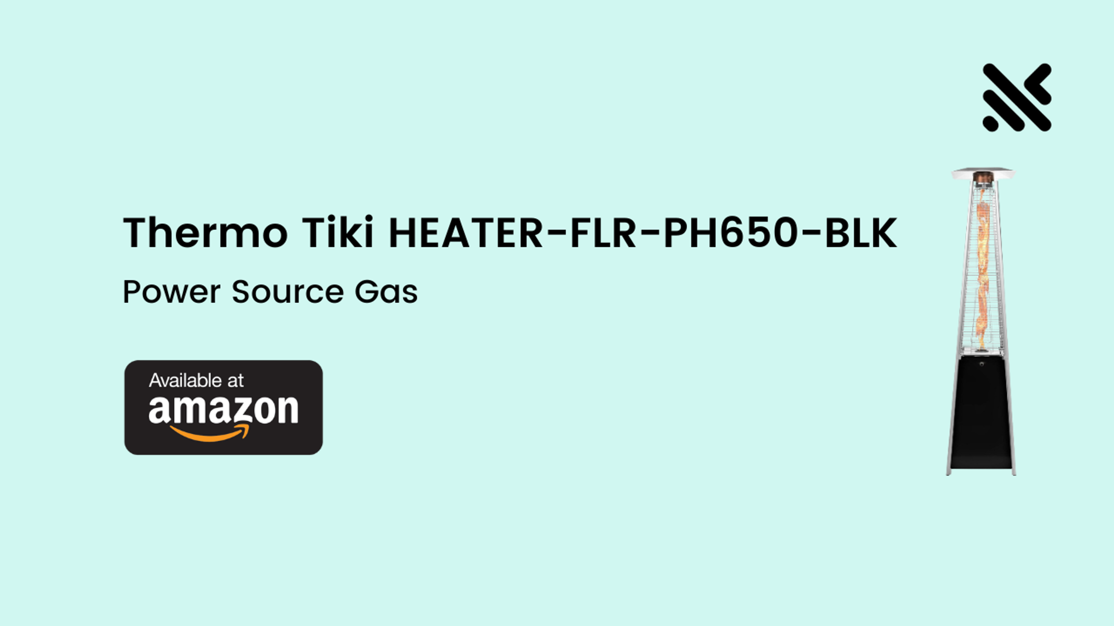 Thermo Tiki HEATER-FLR-PH650-BLK