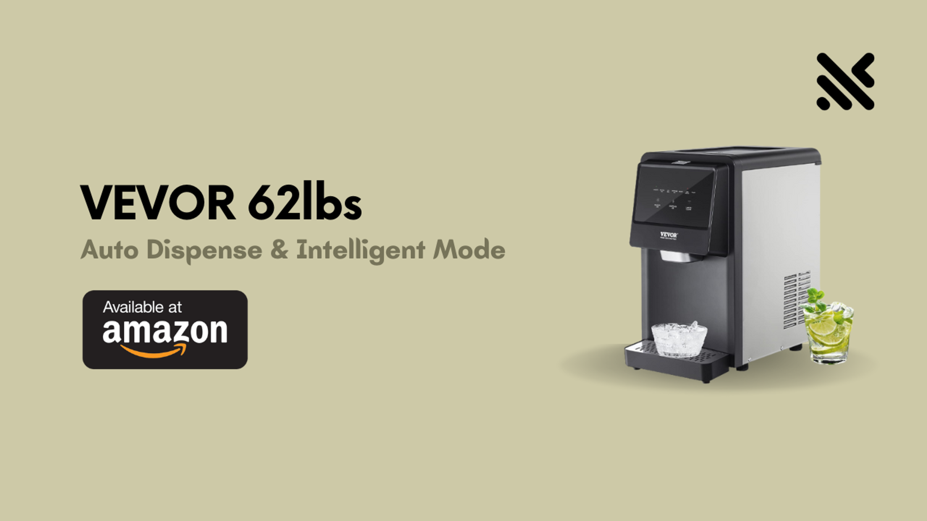 VEVOR ‎Countertop Ice Maker 62lbs