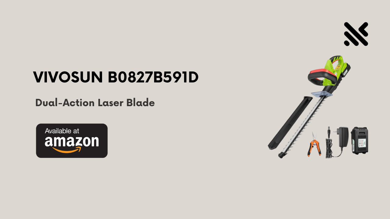 VIVOSUN B0827B591D Cordless Hedge Trimmer