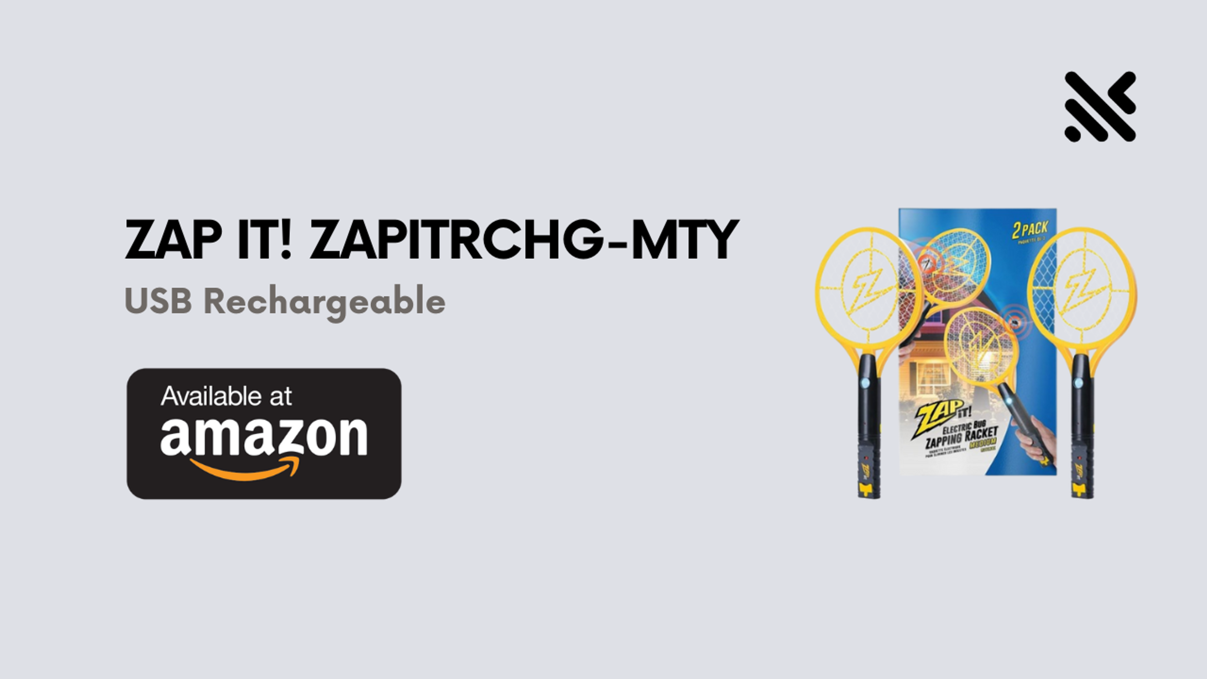ZAP IT! ZAPITRCHG-MTY Bug Zapper Racket