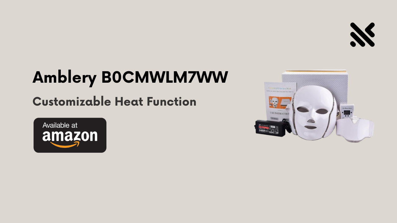 Amblery B0CMWLM7WW LED Face Mask