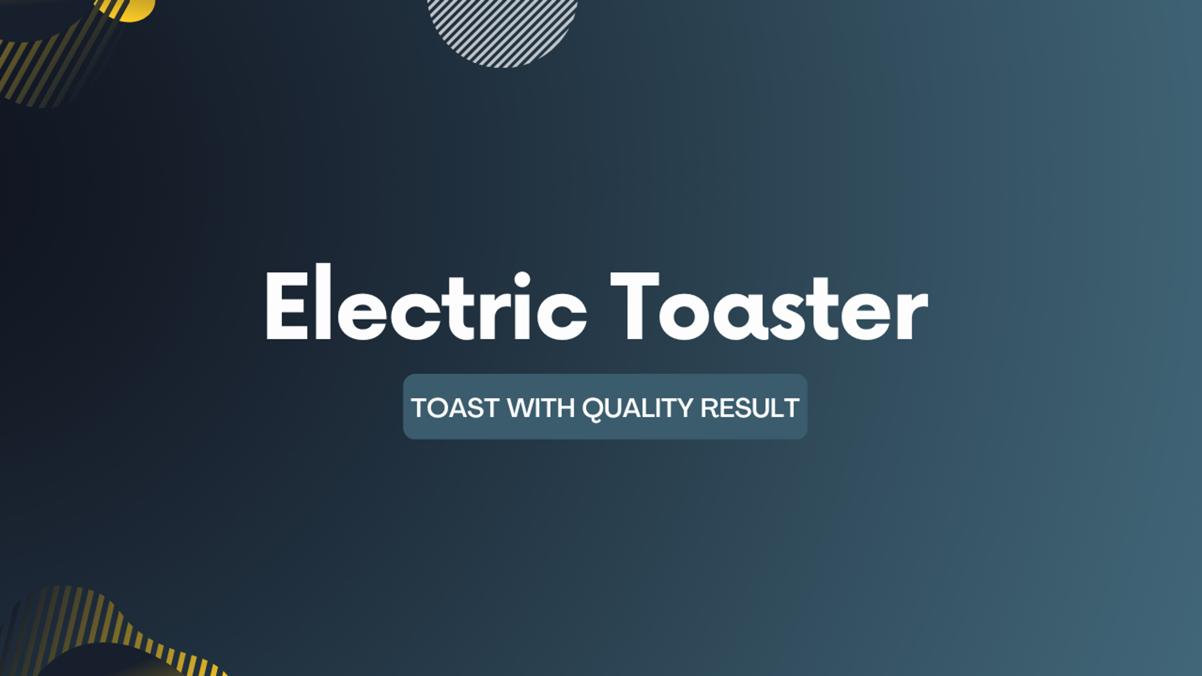 Electric Toaster For Toasting Quickly Bread Slices