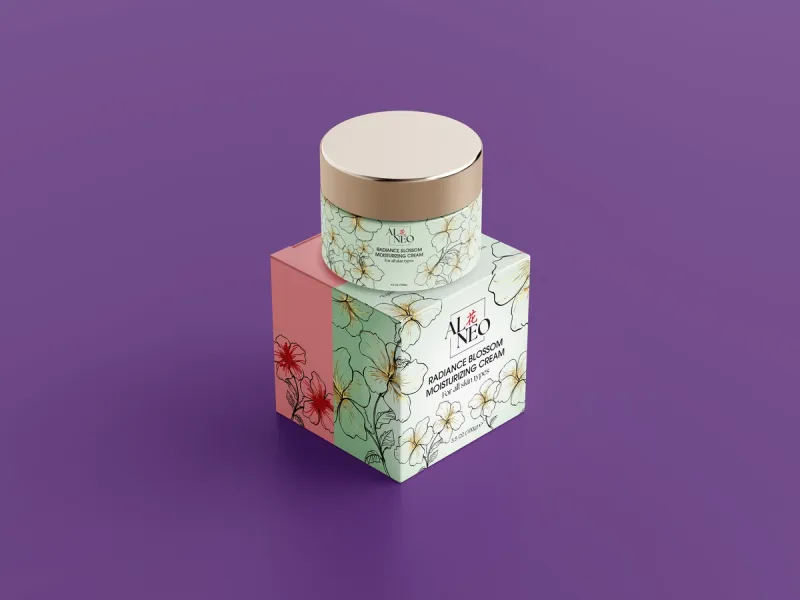 Alneo jar on top packaging Mockup