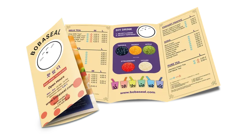 Bobaseal tri-fold brochure