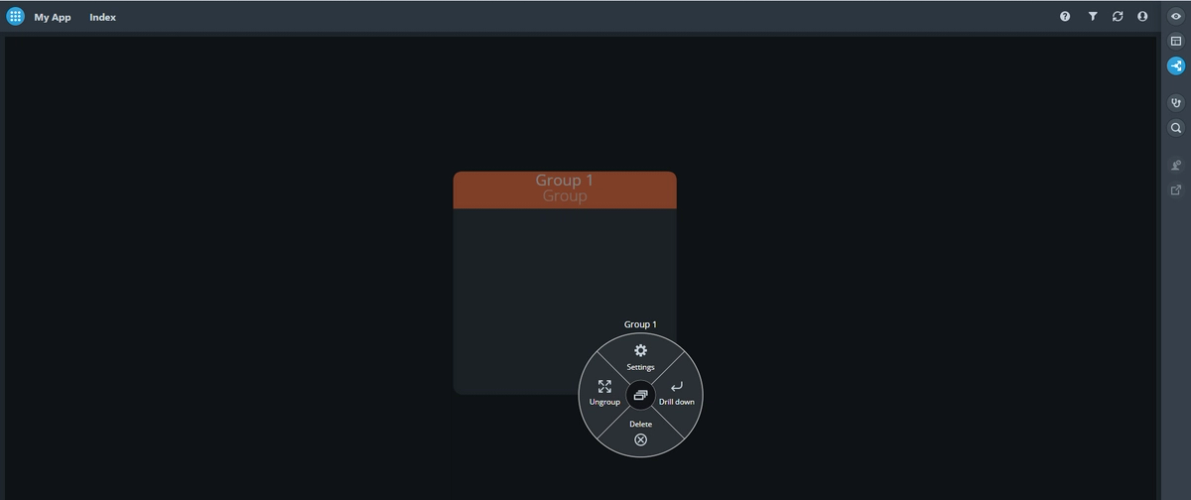 editor ungroup action