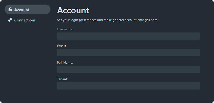 account settings