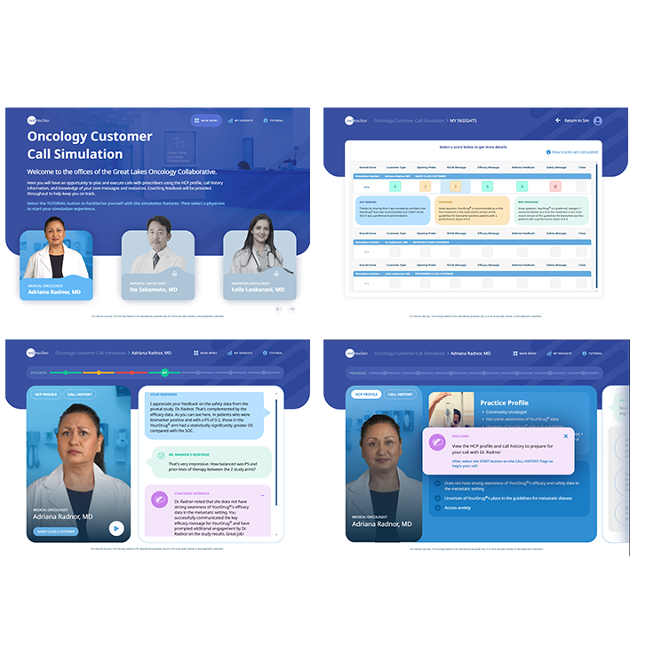 Image of 4 screens showing doctors