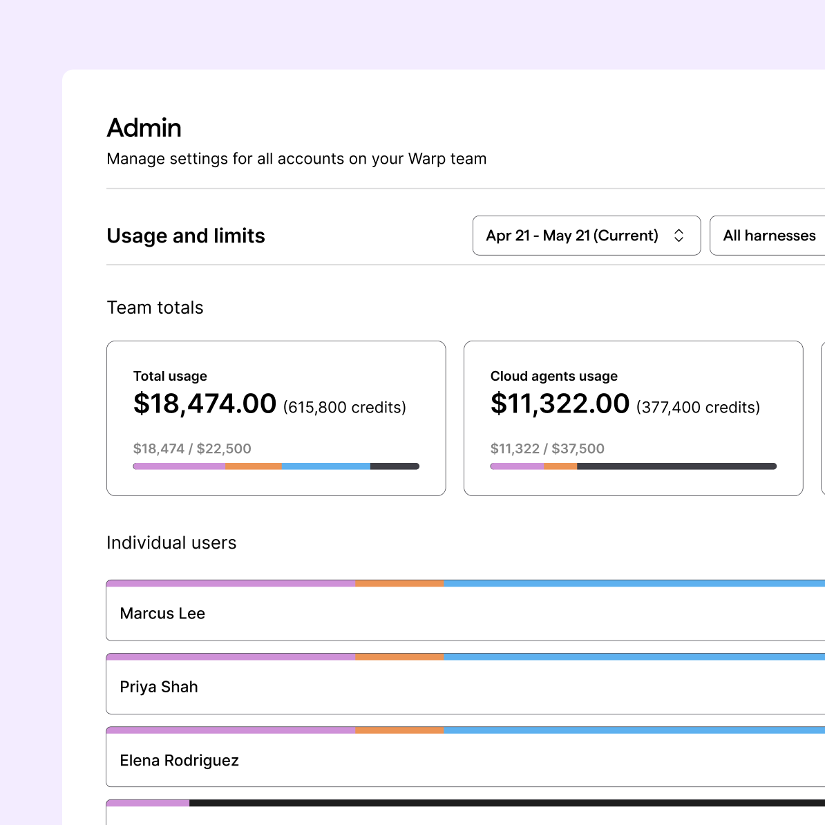 Agent harness and orchestration controls for cloud and local runs