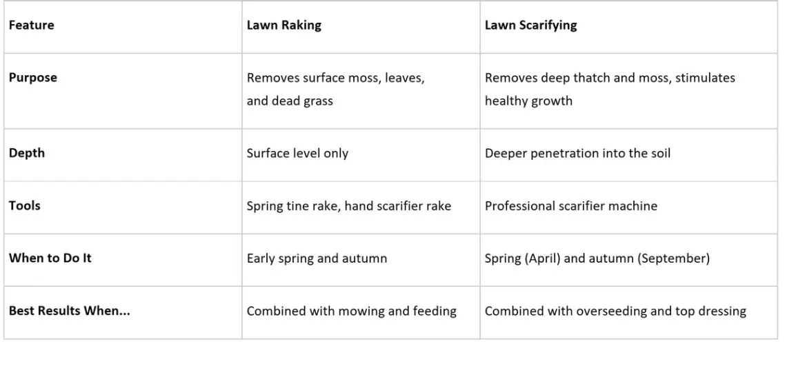 raking v scarification
