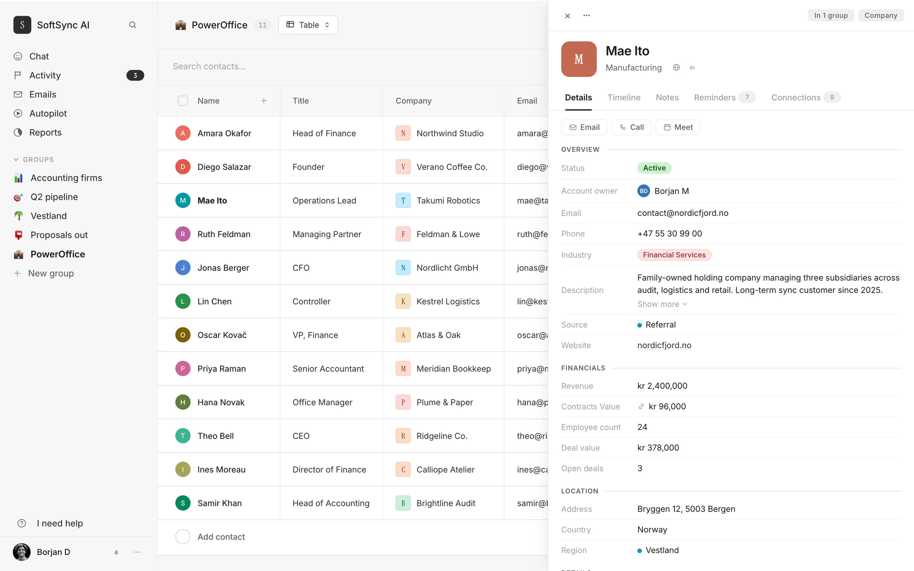 Everything about a customer on one page in SoftSync