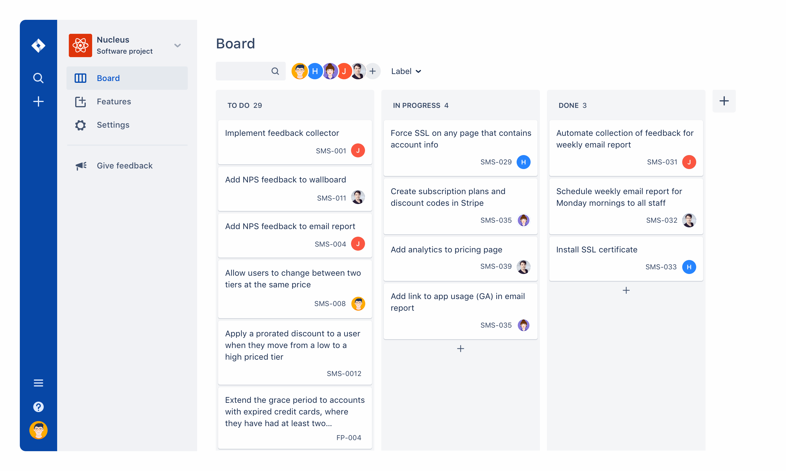 Kanban board in Atlassian Jira