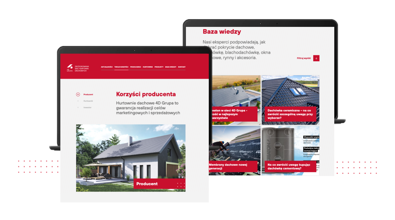 4D Grupa website screens