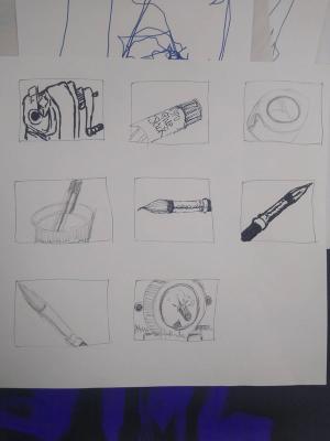 Drawings and graphite