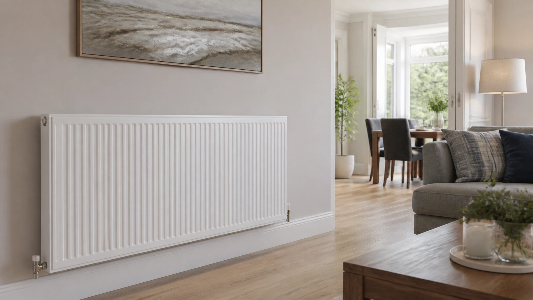 Radiator in a home