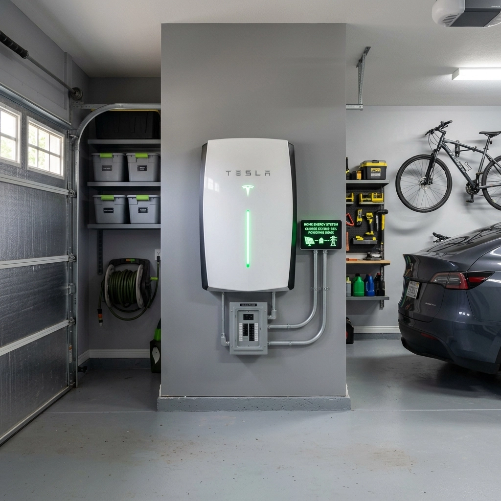 Tesla solar panel battery