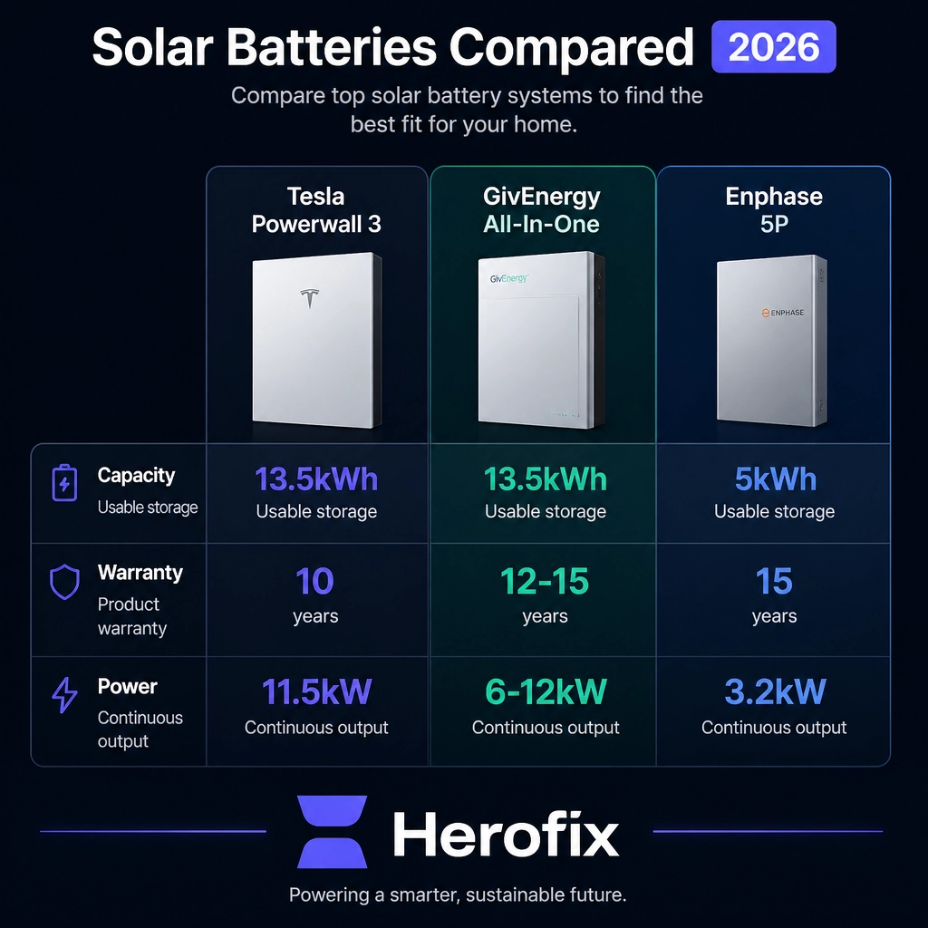 Solar batteries compared 