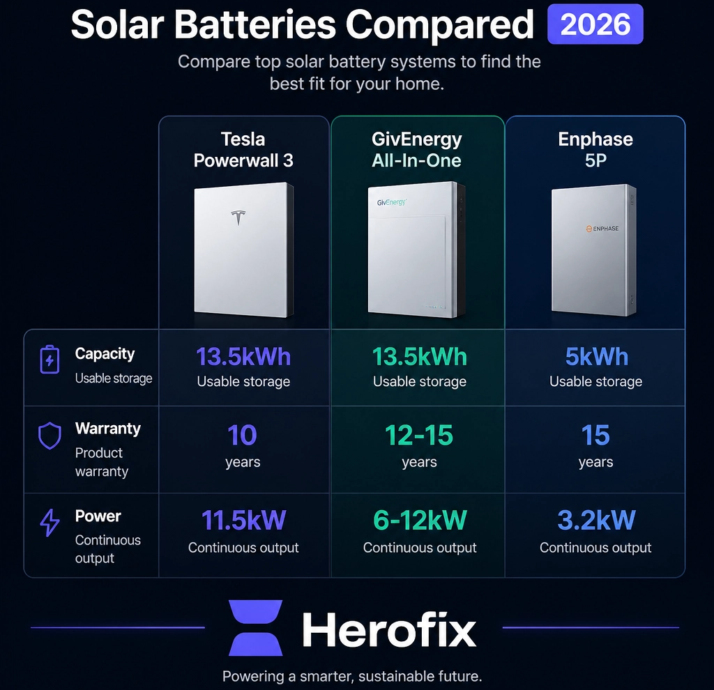 Solar batteries compared
