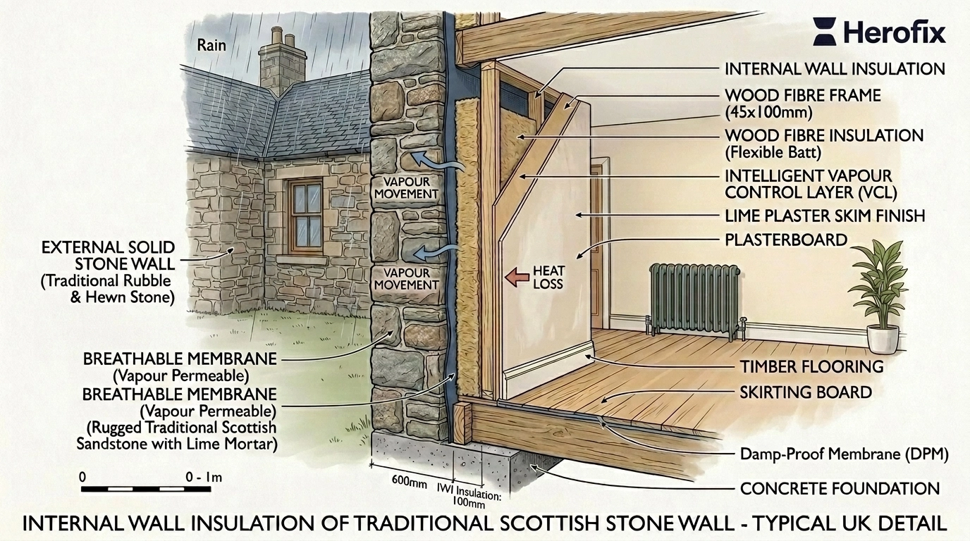 Cottage insulation infographic