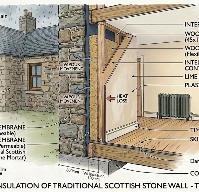 Cottage insulation infographic