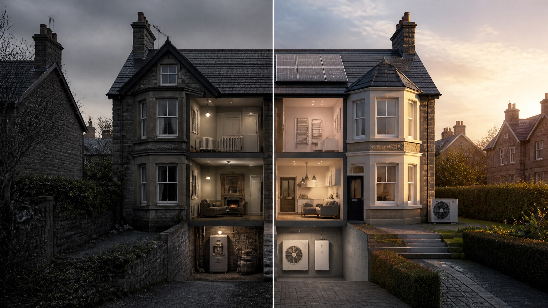 Comparison of energy efficient home vs non