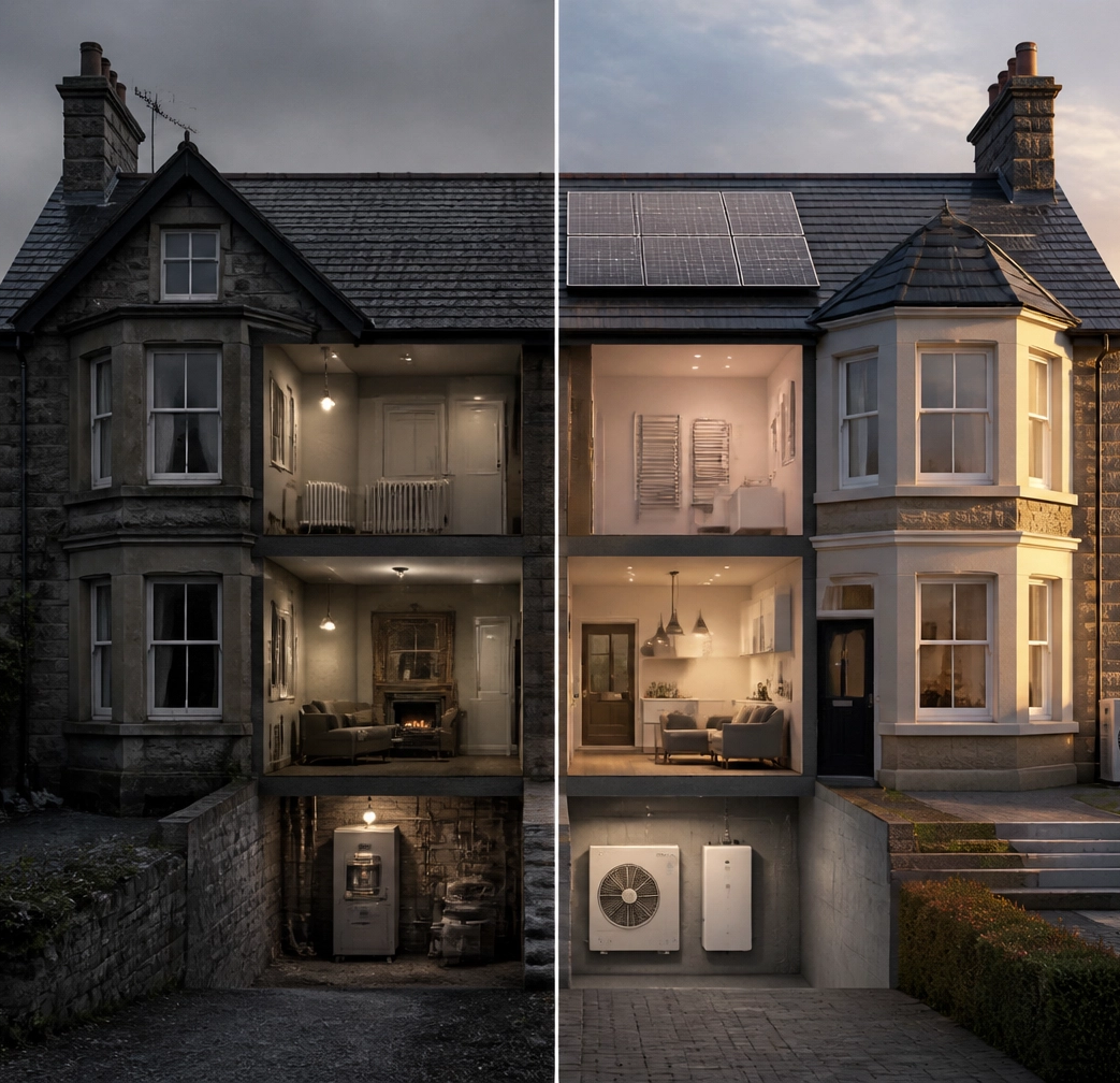 Comparison of energy efficient home vs non