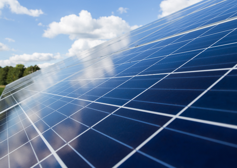 Solar panel close up