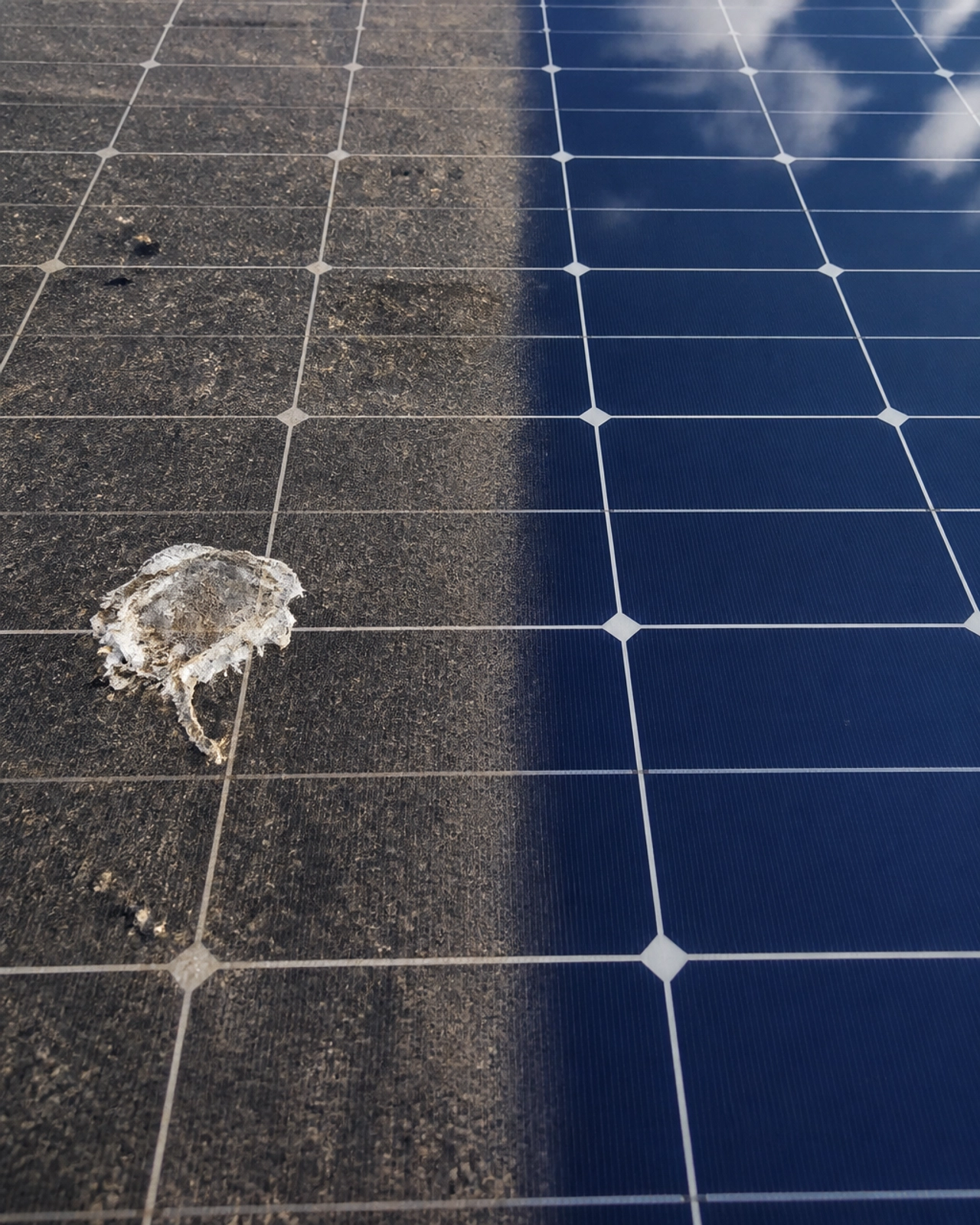 Dirty solar panels