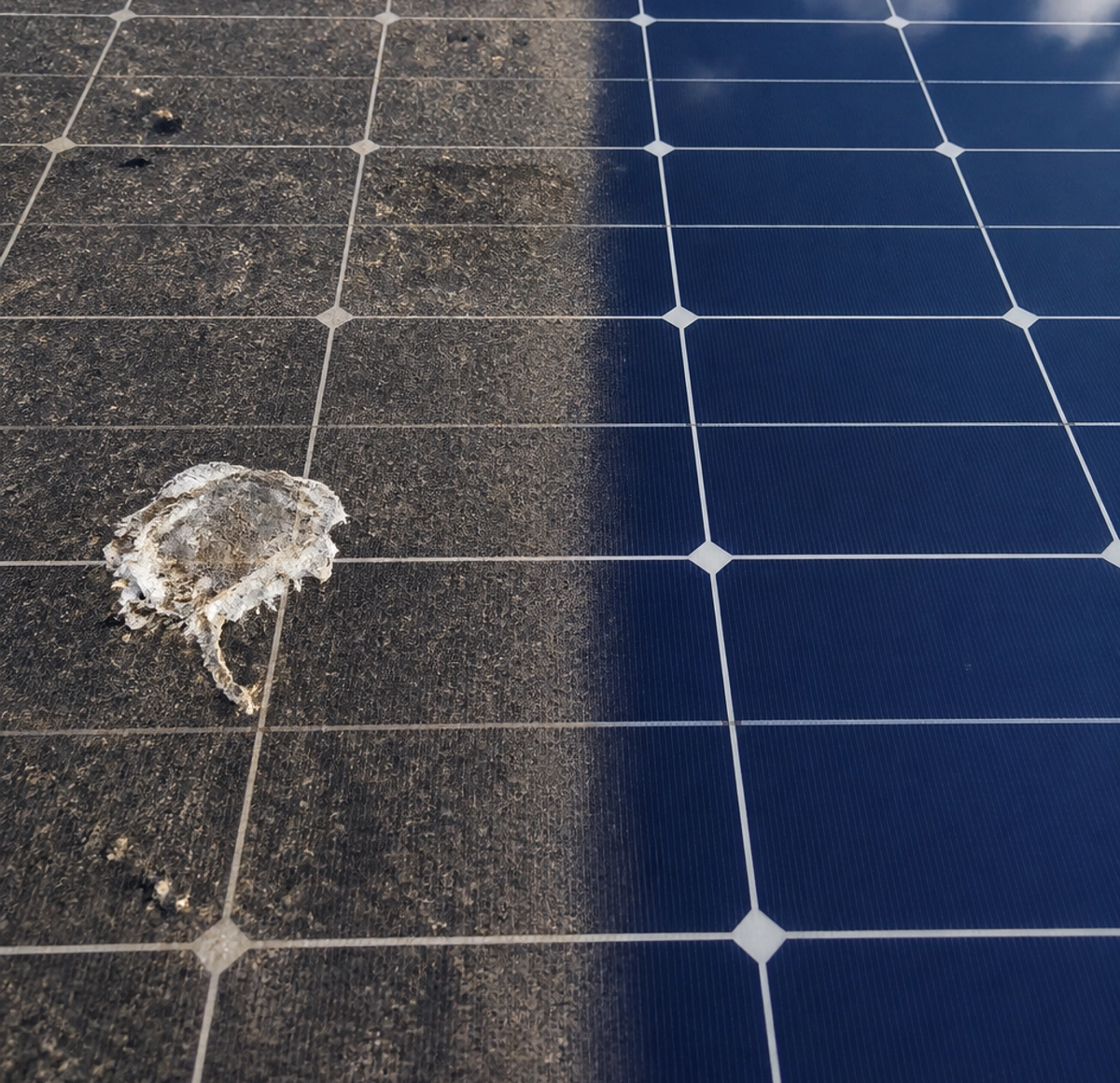 Dirty solar panels