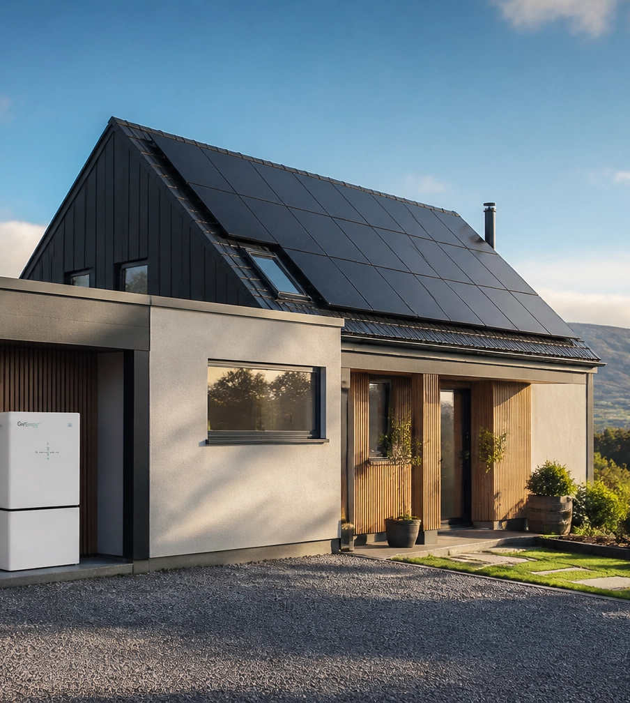 Solar panels and battery storage